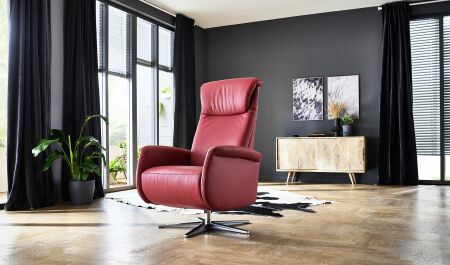 Relaxační polohovatelné křeslo SAXON 9501_ opěradlo C_ područky 2_ v kůži Cento rosso antico_ obr. 31