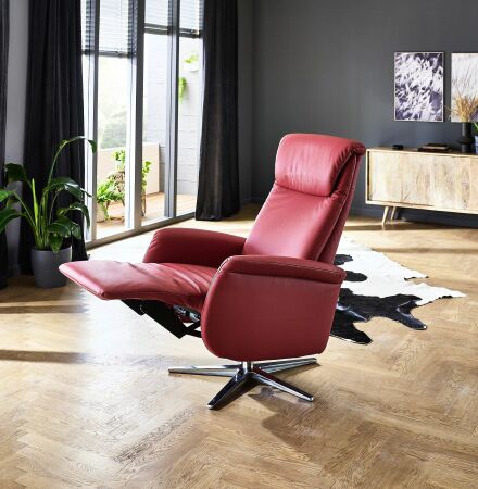 Relaxační polohovatelné křeslo SAXON 9501_ opěradlo C_ područky 2_ v kůži Cento rosso antico_ obr. 32