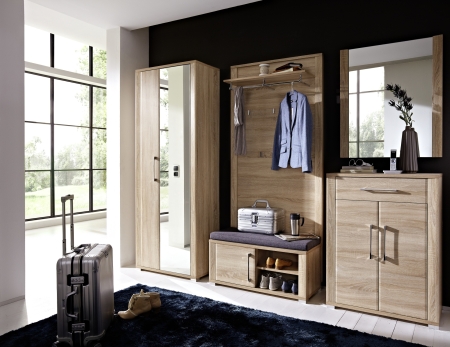 Předsíňový nábytek GIP_ sestava  30 15 HH 80_ rozměry š/v/h_ 268/200/40 cm_ šikmý pohled _obr. 2