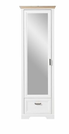 Předsíňový nábytek JASPER_ šatní skříň 30 B1 UH 01_ rozměry_ š/v/h_  65/204/41 cm_ čelní pohled_ obr. 8