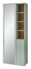Předsíňový nábytek BONO green_ šatní skříň 30 J1 H9 01_ rozměry š/v/h_ 78/202/38 cm_ šikmý pohled_ obr. 6 Předsíňový nábytek BONO green_ šatní skříň 30 J1 H9 01_ rozměry š/v/h_ 78/202/38 cm_ šikmý pohled_ obr. 6