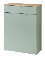 Předsíňový nábytek BONO green_ botník 30 J1 H9 11_ rozměry š/v/h_ 78/103/38 cm_ šikmý pohled_ obr. 9 Předsíňový nábytek BONO green_ botník 30 J1 H9 11_ rozměry š/v/h_ 78/103/38 cm_ šikmý pohled_ obr. 9