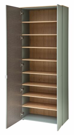 Předsíňový nábytek BONO green_ botník 30 J1 H9 03_ rozměry š/v/h_ 78/202/38 cm_ otevřený_ vnitřní uspořádání_ obr. 11