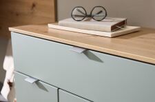 Předsíňový nábytek BONO green_ detail předních ploch a úchytek_ obr. 2