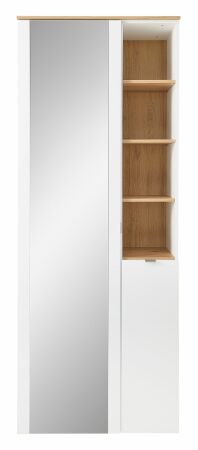 Předsíňový nábytek BONO white_ šatní skříň 30 J1 HW 01_ rozměry š/v/h_ 78/202/38 cm_ čelní pohled_ obr. 6