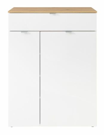 Předsíňový nábytek BONO white_ botník 30 J1 HW 11_ rozměry š/v/h_ 78/103/38 cm_ čelní pohled_ obr. 9