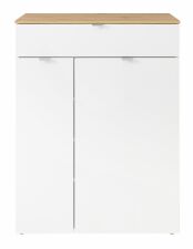 Předsíňový nábytek BONO white_ botník 30 J1 HW 11_ rozměry š/v/h_ 78/103/38 cm_ čelní pohled_ obr. 9 Předsíňový nábytek BONO white_ botník 30 J1 HW 11_ rozměry š/v/h_ 78/103/38 cm_ čelní pohled_ obr. 9