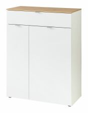 Předsíňový nábytek BONO white_ botník 30 J1 HW 11_ rozměry š/v/h_ 78/103/38 cm_ šikmý pohled_ obr. 10 Předsíňový nábytek BONO white_ botník 30 J1 HW 11_ rozměry š/v/h_ 78/103/38 cm_ šikmý pohled_ obr. 10