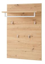 Předsíňový nábytek BONO white_ závěsný šatní panel 30 J1 HW 40_ rozměry š/v/h_ 78/117/30 cm_ šikmý pohled_ obr. 13 Předsíňový nábytek BONO white_ závěsný šatní panel 30 J1 HW 40_ rozměry š/v/h_ 78/117/30 cm_ šikmý pohled_ obr. 13