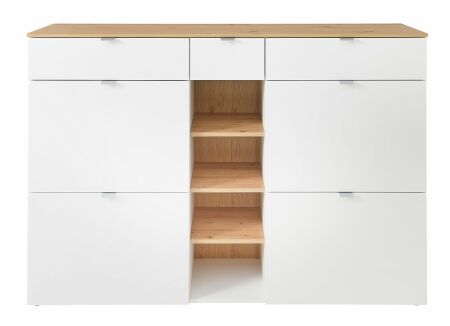Předsíňový nábytek BONO white_ botník 30 J1 HW 12_ rozměry š/v/h_ 148/103/38 cm_ čelní pohled_ obr. 3
