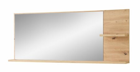 Předsíňový nábytek BONO white_ závěsné zrcadlo 30 J1 HW 52_ rozměry š/v/h_ 148/60/17 cm_ šikmý pohled_ obr. 8