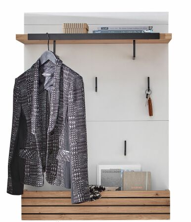 Předsíňový nábytek FREMONT_ závěsný šatní panel 60 C5 HW 40_ š/v/h_ 80/114/33 cm_ foto s dekorací_ obr. 8