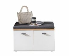 Předsíňový nábytek FREMONT_ lavice s polštářem 60 C5 HW 60_ š/v/h_ 80/51/40 cm_ foto s dekorací_ obr. 10
