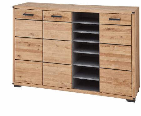 Předsíňový nábytek GAMMA_ botník 3X 15 HH 11 _ rozměry š/v/h_ 160/107/41 cm_ šikmý pohled_ obr. 4