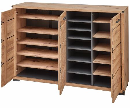 Předsíňový nábytek GAMMA_ botník 3X 15 HH 11 _ rozměry š/v/h_ 160/107/41 cm_ otevřený_ vnitřní uspořádání_ obr. 5