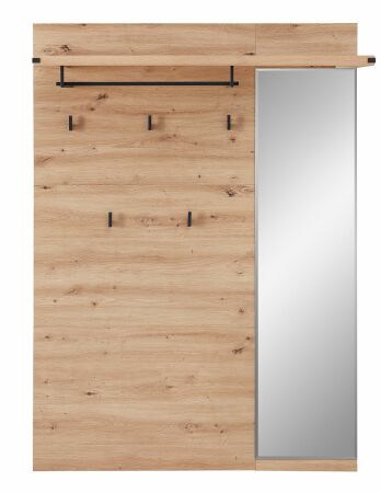 Předsíňový nábytek GAMMA_ závěsný šatní panel se zrcadlem 3X 15 HH 42_ rozměry š/v/h_ 118/163/31 cm_ čelní pohled_ obr. 6