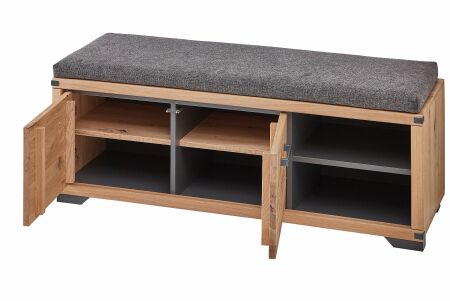 Předsíňový nábytek GAMMA_ lavice s polštářem na sezení 3X 15 HH 62_ rozměry š/v/h_ 120/45/41 cm_ otevřená_ vnitřní uspořádání_ obr. 10