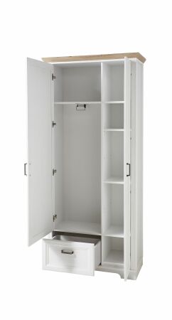 Předsíňový nábytek JASPER_ šatní skříň 30 B1 UH 03_ rozměry_ š/v/h_ 93/204/41 cm_ otevřená_ vnitřní uspořádání_ obr. 10