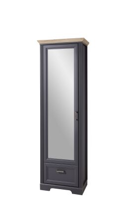 Předsíňový nábytek JASPER graphit_ šatní skříň 30 B1 GH 01_ rozměry_ š/v/h_ 65/204/41 cm_ šikmý pohled_ obr. 8