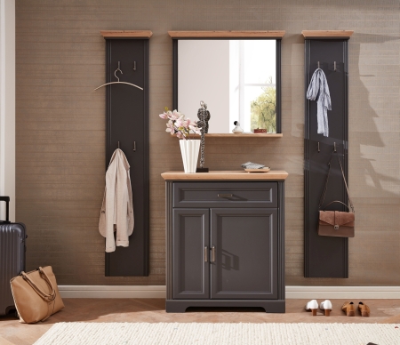 Předsíňový nábytek JASPER graphit_ sestava 30 B1 GH 81_ rozměry_ š/v/h_ 223/204/41 cm_ čelní pohled_ obr. 2