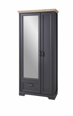 Předsíňový nábytek JASPER graphit_ šatní skříň 30 B1 GH 03_ rozměry_ š/v/h_ 93/204/41 cm_ šikmý pohled_ obr. 8