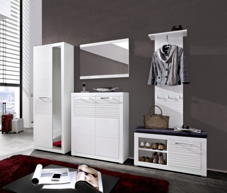 Předsíňový nábytek LIFE_ sestava 30 14 WW 80_ š/v/h_ 286/201/37 cm_ šikmý pohled_ obr. 1