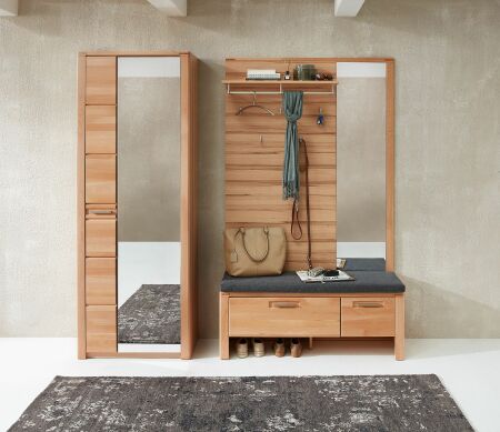 Předsíňový nábytek NATURA_ sestava 32 18 FF 82_ rozměry š/v/h_ 209/201/40 cm_ čelní pohled_ obr. 2