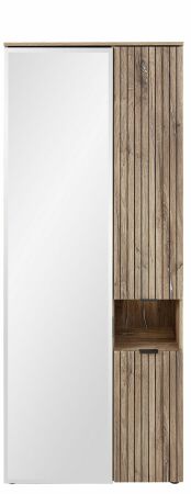 Předsíňový nábytek PRESTIGE_ šatní skříň 3T F7 VM 03_ š/v/h_ 82/204/38 cm_  čelní pohled_ LED osvětlení vypnuto_ obr. 11