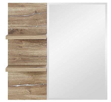 Předsíňový nábytek PRESTIGE_ závěsné zrcadlo s policemi 3T F7 VM 50_  š/v/h_ 82/80/17 cm_  čelní pohled_ obr. 18