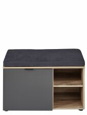 Předsíňový nábytek PRESTIGE_ lavice s polštářem na sezení 3T F7 VM 60_ š/v/h_ 82/51/38 cm_ čelní pohled_ obr. 19 Předsíňový nábytek PRESTIGE_ lavice s polštářem na sezení 3T F7 VM 60_ š/v/h_ 82/51/38 cm_ čelní pohled_ obr. 19