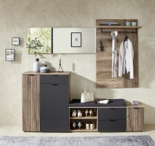 Předsíňový nábytek PRESTIGE_ sestava 3T F7 VM 81_ š/v/h_ 216/204/38 cm_ čelní pohled_ obr. 2