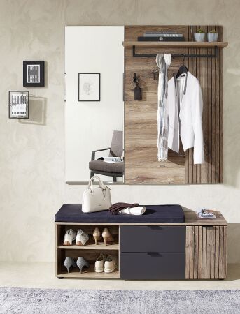 Předsíňový nábytek PRESTIGE_ sestava 3T F7 VM 83_ š/v/h_ 134/204/38 cm_ čelní pohled_ obr. 2