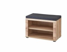 Předsíňový nábytek SAVOY_ lavice na sezení - botník 3L 12 HU 60_  rozměry š/v/h_ 80/53/40 cm_ šikmý pohled_ obr. 13