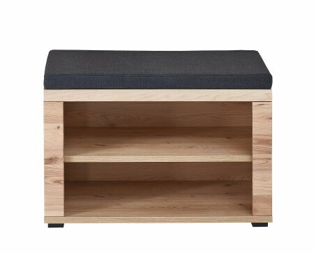 Předsíňový nábytek SAVOY_ lavice na sezení - botník 3L 12 HU 60_  rozměry š/v/h_ 80/53/40 cm_ čelní pohled_ obr. 14