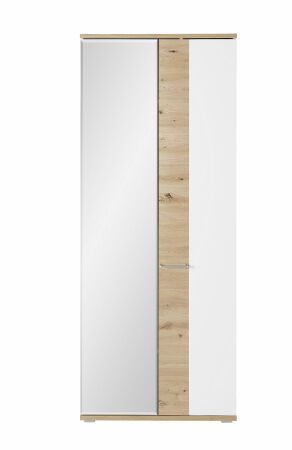 Předsíňový nábytek SINA_ šatní skříň 3S D6 WH 03_ rozměry š/v/h _ 80/200/38 cm_ čelní pohled_ obr. 5