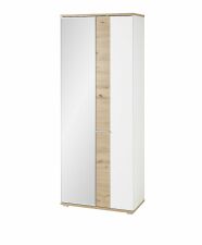 Předsíňový nábytek SINA_ šatní skříň 3S D6 WH 03_ rozměry š/v/h _ 80/200/38 cm_ šikmý pohled_ obr. 6