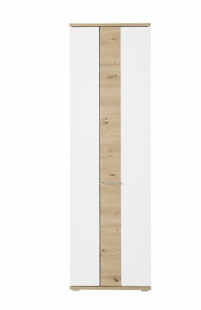 Předsíňový nábytek SINA_ šatní skříň 3S D6 WH 01_ rozměry š/v/h_ 60/200/38 cm_ čelní pohled_ obr. 5