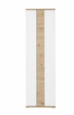 Předsíňový nábytek SINA_ šatní skříň 3S D6 WH 01_ rozměry š/v/h_ 60/200/38 cm_ čelní pohled_ obr. 5