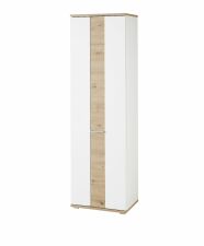 Předsíňový nábytek SINA_ šatní skříň 3S D6 WH 01_ rozměry š/v/h_ 60/200/38 cm_ šikmý pohled_ obr. 6