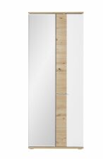 Předsíňový nábytek SINA_ šatní skříň 3S D6 WH 03_ rozměry š/v/h _ 80/200/38 cm_ čelní pohled_ obr. 4