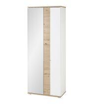 Předsíňový nábytek SINA_ šatní skříň 3S D6 WH 03_ rozměry š/v/h _ 80/200/38 cm_ šikmý pohled_ obr. 5
