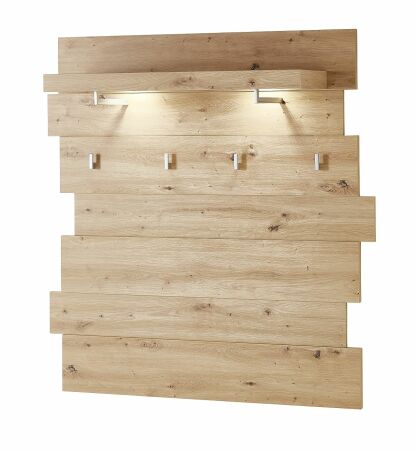 Předsíňový nábytek SINA_ závěsný šatní panel 3S D6 WH 40_ rozměry š/v/h_ 120/125/32 cm_ šikmý pohled_ obr. 11