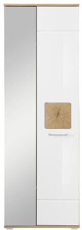 Předsíňový nábytek SUN white_ šatní skříň 30 H3 HW 01_  rozměry š/v/h_ 65/195/38 cm_ čelní pohled_  obr. 5