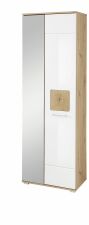 Předsíňový nábytek SUN white_ šatní skříň 30 H3 HW 01_ rozměry š/v/h_ 65/195/38 cm_ šikmý pohled_ obr. 6
