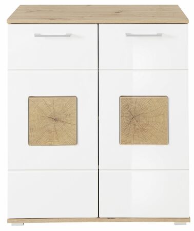 Předsíňový nábytek SUN white_ botník 30 H3 HW 11_ rozměry š/v/h_ 84/95/38 cm_ čelní pohled_ obr. 8