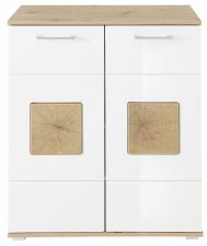 Předsíňový nábytek SUN white_ botník 30 H3 HW 11_ rozměry š/v/h_ 84/95/38 cm_ čelní pohled_ obr. 8