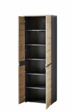 Předsíňový nábytek VANCOUVER_ šatní skříň 3B A1 GH 01_ rozměry š/v/h_ 65/192/38 cm_ otevřená_ vnitřní uspořádání_ obr. 8