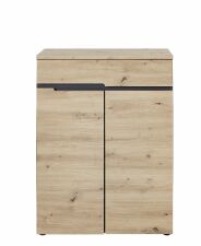 Předsíňový nábytek VANCOUVER_ botník 3B A1 GH 10_ rozměry š/v/h_ 80/107/38 cm_ čelní pohled_ obr. 9