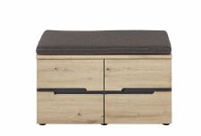 Předsíňový nábytek VANCOUVER_ sedací lavice - botník 3B A1 GH 60_ rozměry š/v/h_ 80/49/38 cm_ čelní pohled_ obr. 13