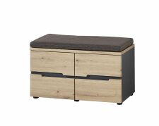 Předsíňový nábytek VANCOUVER_ sedací lavice - botník 3B A1 GH 60_ rozměry š/v/h_ 80/49/38 cm_ šikmý pohled_ obr. 14
